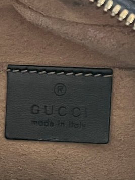 Gucci GG Marmont Animal Studs Black Leather Crossbody Bag