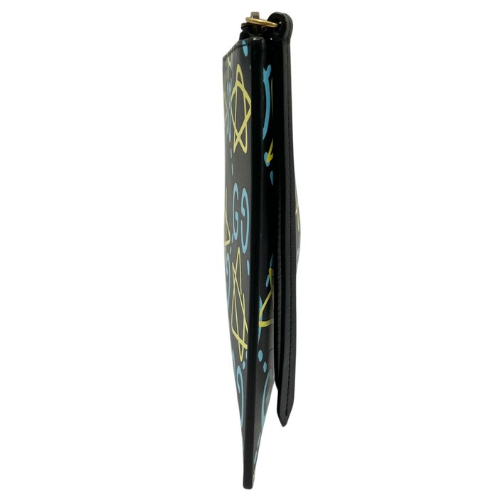 Gucci Ghost Clutch Bag – Black Leather & Gold-Tone Hardware