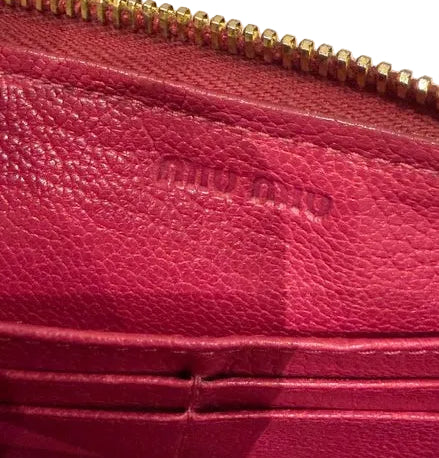 Miu Miu Zip-Around Wallet rose