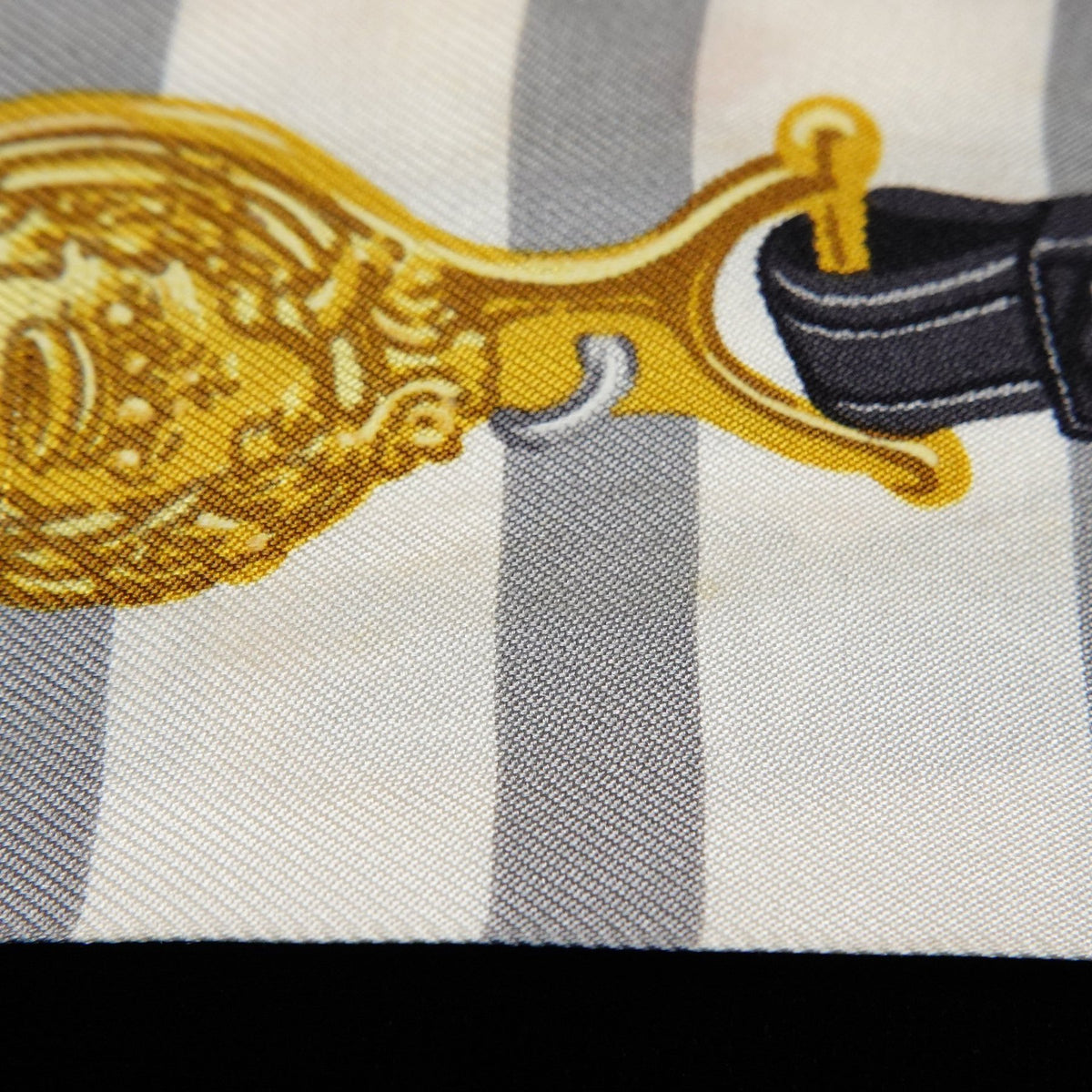 Hermès Twilly “Brides de Gala Bayadère” White and Yellow Silk Scarf