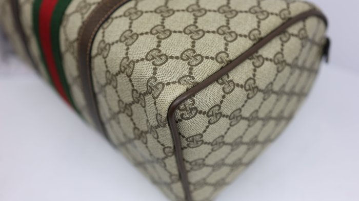 Gucci GG Supreme Sherry Line Vintage Boston Bag