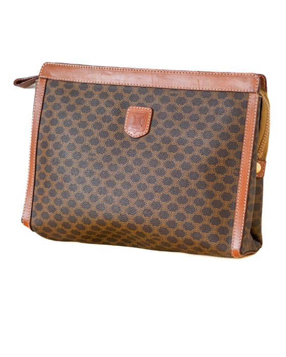 Céline Macadam Clutch Bag – Beige and Brown