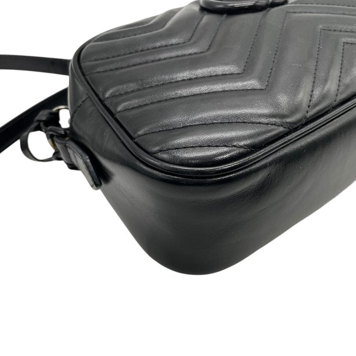 Gucci GG Marmont Matelassé Small Shoulder Bag – Black
