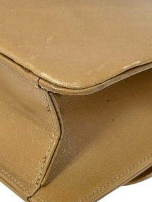Christian Dior Brown Leather Shoulder Bag – Gold-Tone Hardware