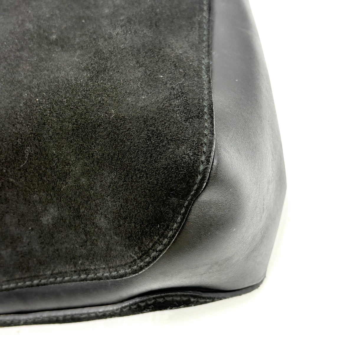 Gucci Tom Ford Era Horsebit Suede Shoulder Bag in Black