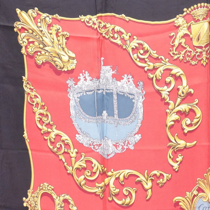 Hermès Carrosses d’Or Silk Carré 90 Scarf