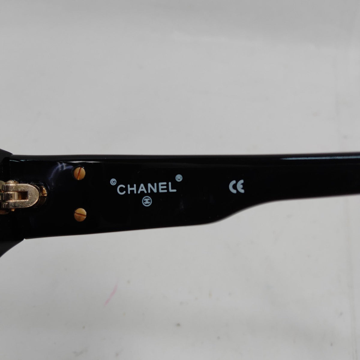 Chanel Black Acetate Sunglasses with Gold CC Logo