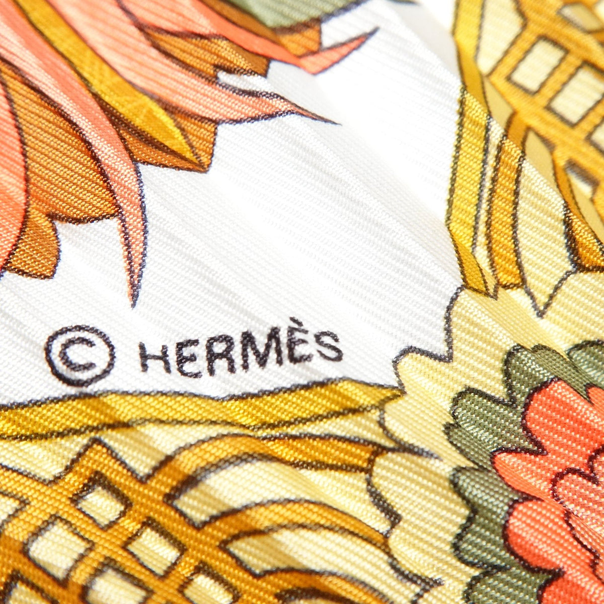 Hermès Plissé “Découpages” Silk Scarf by Anne Rosat