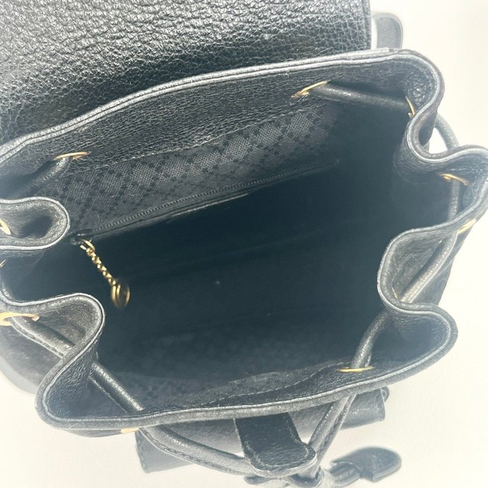 Gucci Black Leather Backpack Bag