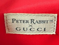 Gucci Peter Rabbit Apple Tote Bag in Beige and Red