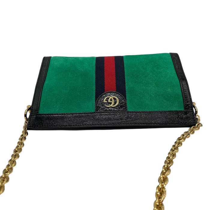 Pochette/Sac bandoulière Gucci toile rayée verte