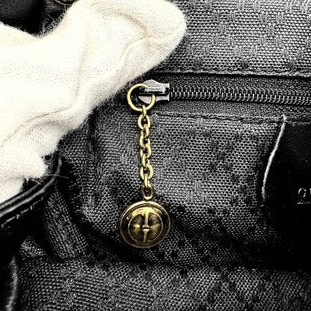 Gucci Bamboo Black Leather Backpack