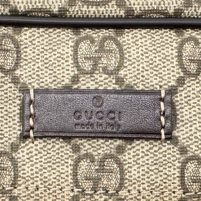 Gucci GG Supreme Front-Zip Crossbody Bag – Beige & Brown