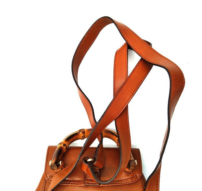 Gucci Bamboo Brown Leather Backpack