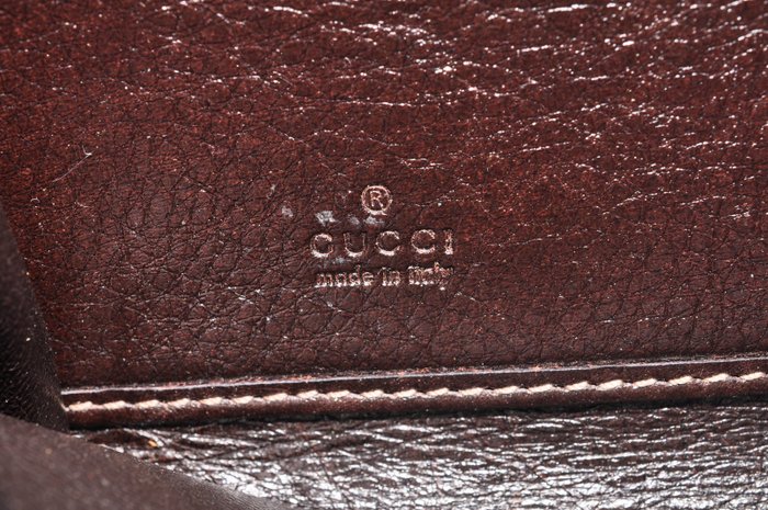 Gucci Brown Leather Zip-Around Wallet