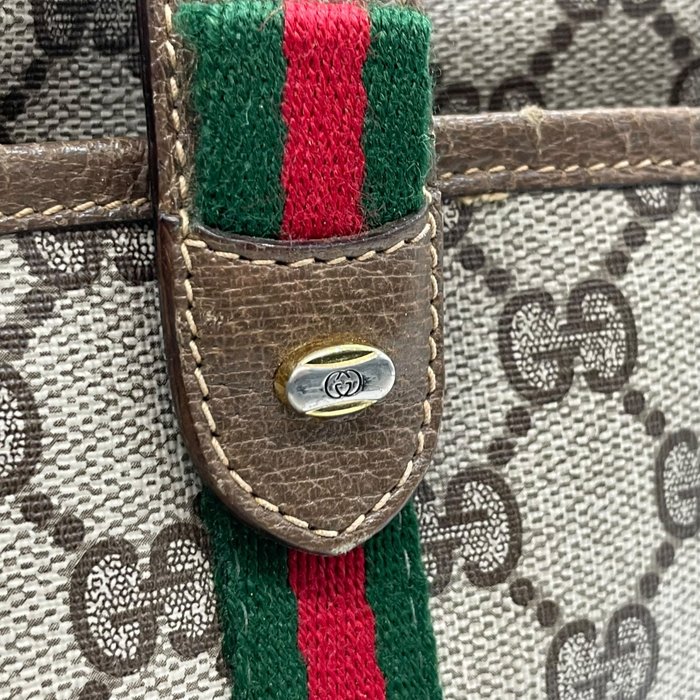 Gucci GG Supreme Web Stripe Crossbody Bag