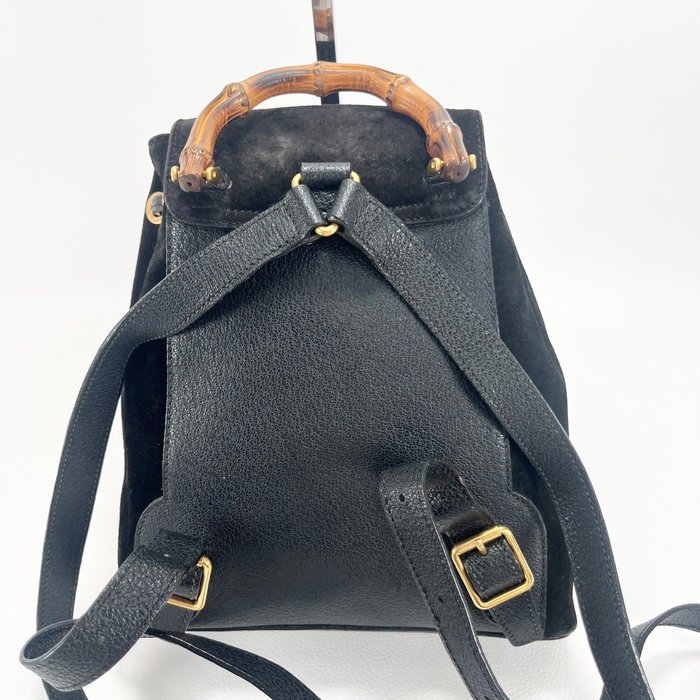 Gucci Black Leather Backpack Bag