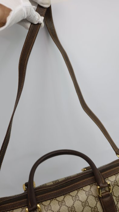 Gucci GG Monogram Top-Handle Satchel – Beige an Brown