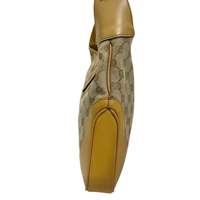 Gucci Jackie GG Canvas Shoulder Bag – Beige & Leather, Gold-Tone Hardware