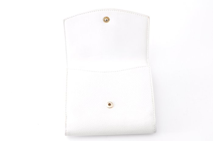 Chanel White Caviar Leather Bi-Fold Wallet