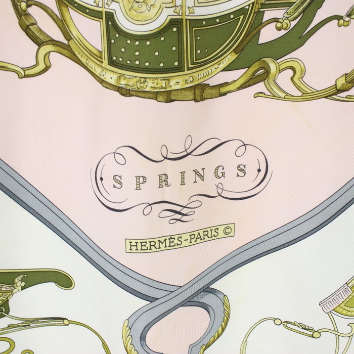 Hermès “Springs” Carré 90 Silk Scarf