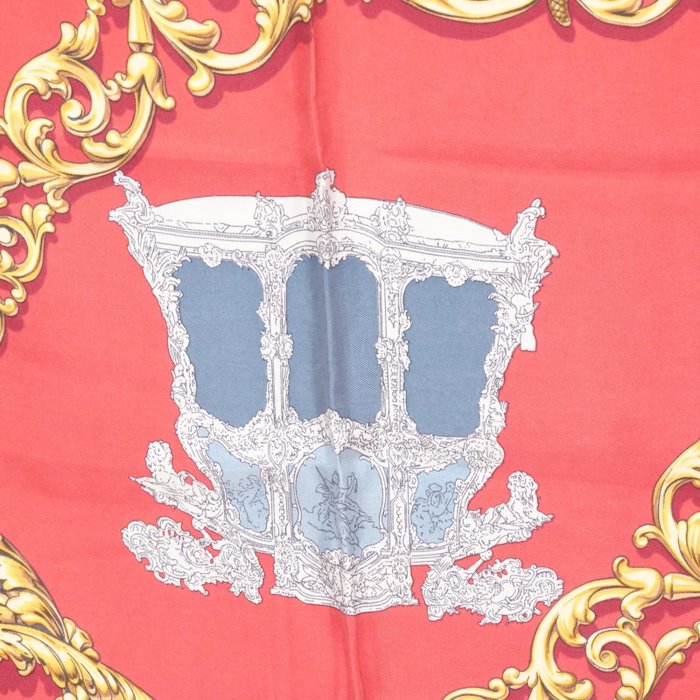 Hermès Carrosses d’Or Silk Carré 90 Scarf