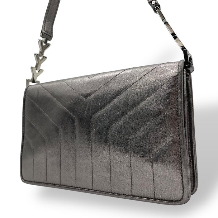 Sac porté épaule Yves Saint Laurent métallisé