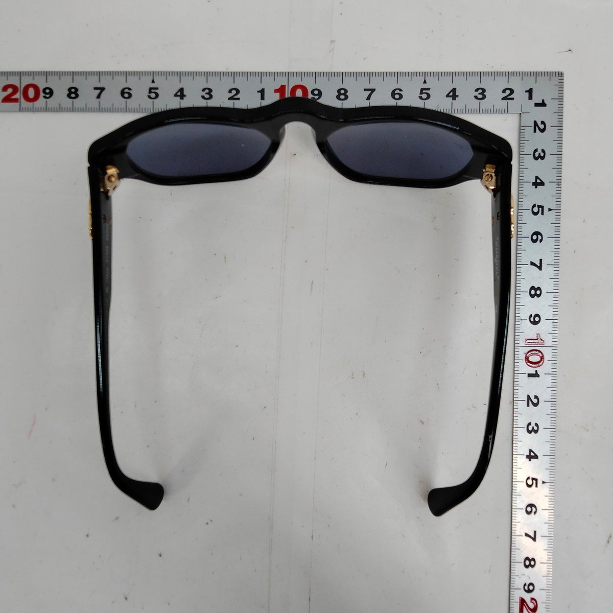 Chanel Black Acetate Sunglasses with Gold CC Logo