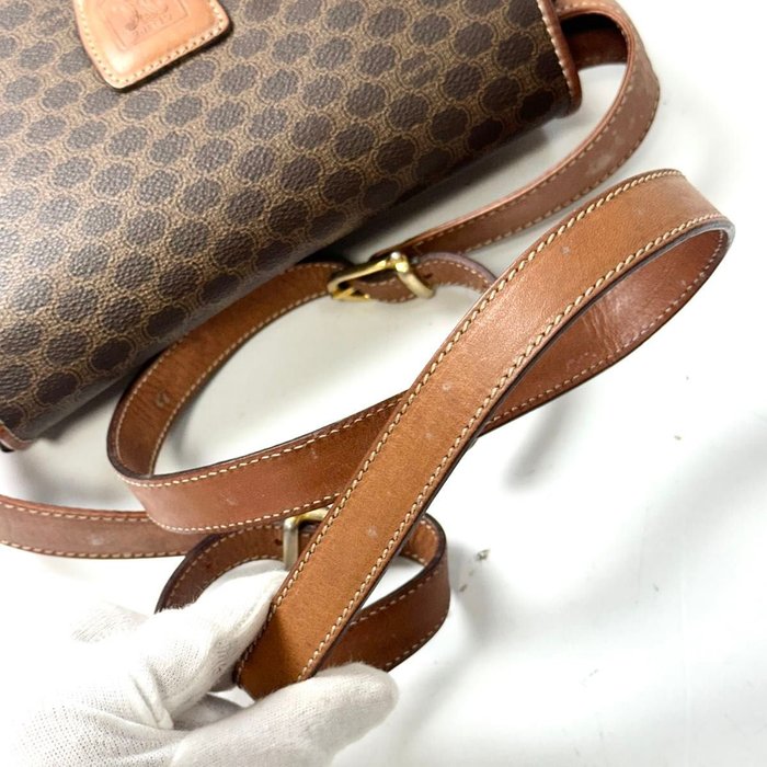 Céline Macadam Triomphe Brown PVC Crossbody Bag