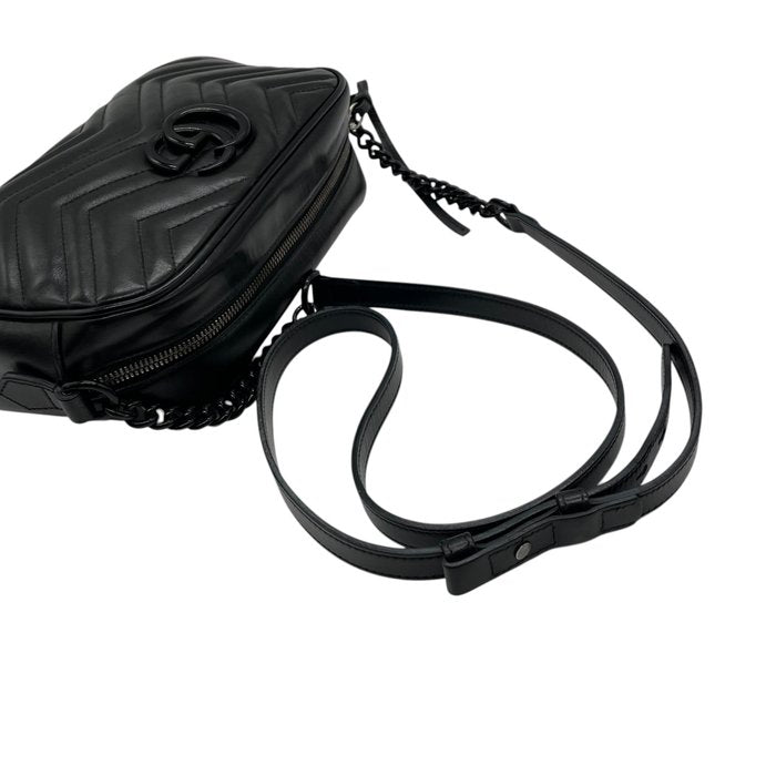 Gucci GG Marmont Matelassé Small Shoulder Bag – Black