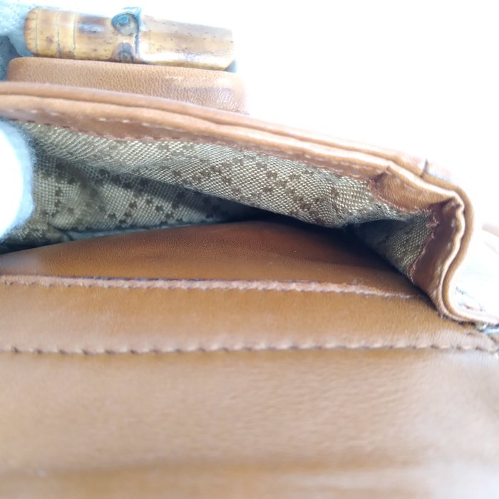 Gucci Bamboo Brown Leather Backpack