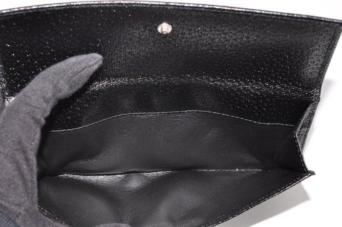 Gucci Black Leather Zip Around Wallet Long Wallet