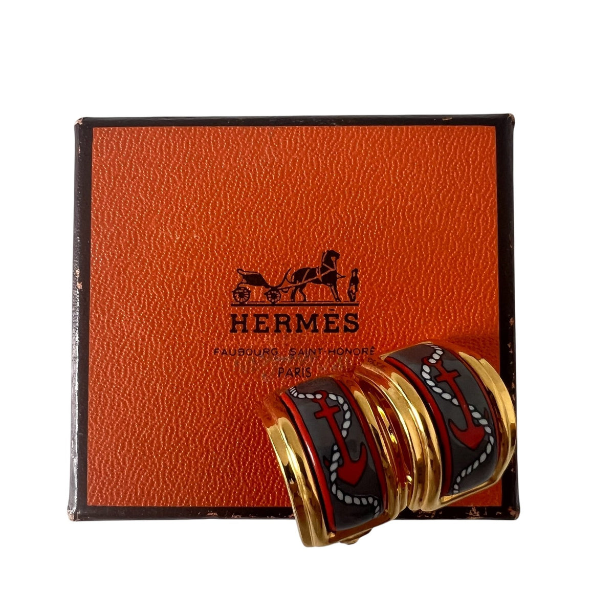 Hermès Email Anchor & Rope Enamel Jewellery – Gold-Tone & Multicolour
