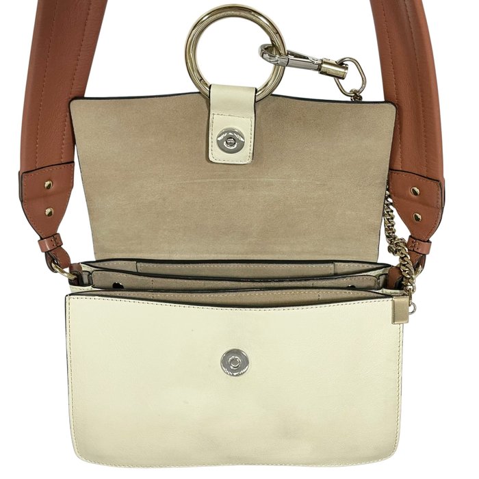 Chloé Faye Shoulder Bag – Beige Leather and Gold-Tone Hardware