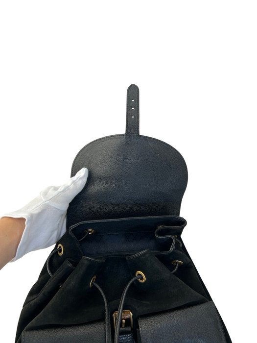 Gucci Bamboo Handle Black Backpack