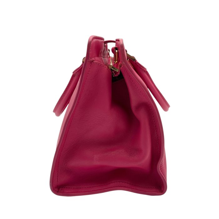 Saint Laurent Pink Leather Two-Way Handbag – Gold-Tone Hardware