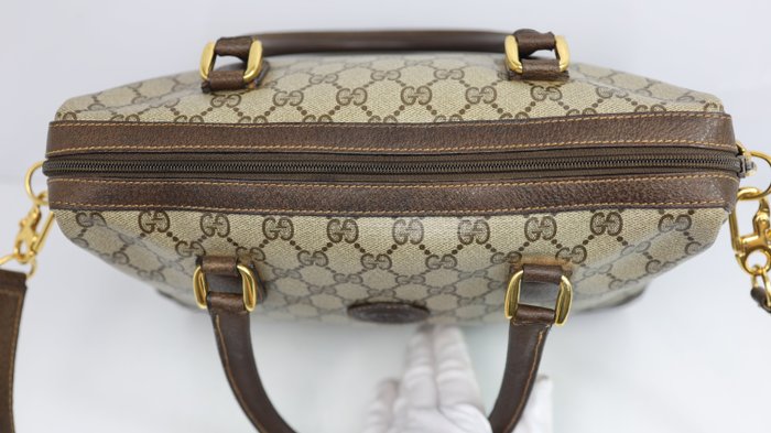 Gucci GG Monogram Top-Handle Satchel – Beige an Brown