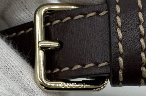 Gucci GG Supreme Front-Zip Crossbody Bag – Beige & Brown
