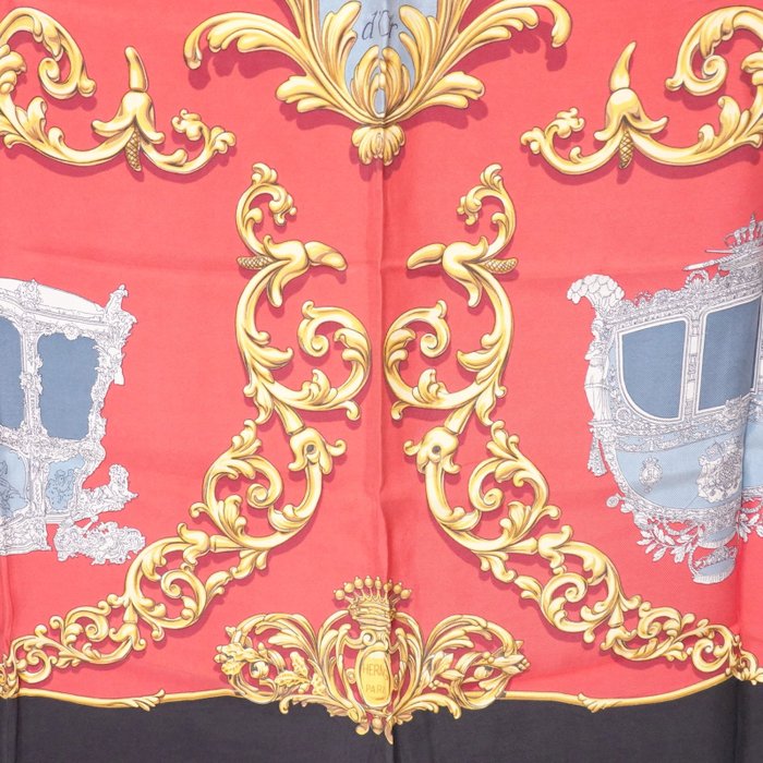 Hermès Carrosses d’Or Silk Carré 90 Scarf