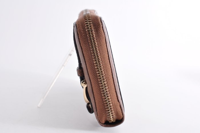 Gucci Brown Leather Zip Around Wallet Zippy Long Wallet