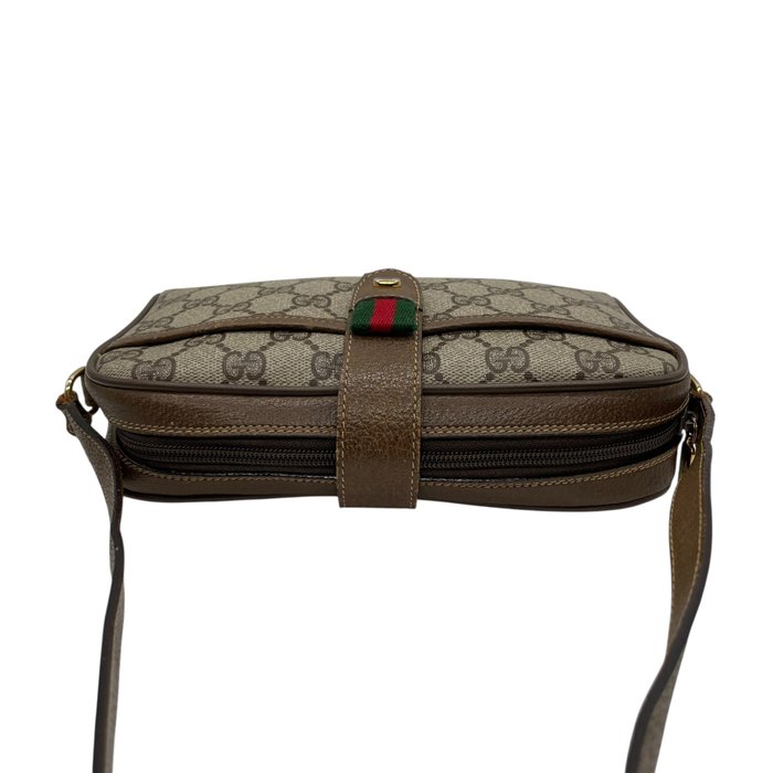 Gucci GG Supreme Web Stripe Crossbody Bag