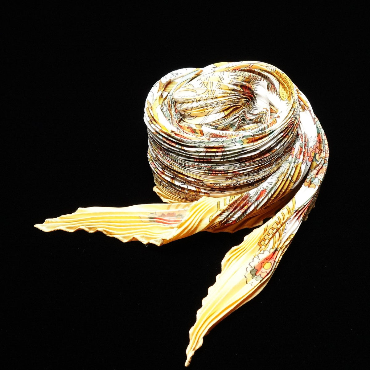 Hermès Plissé “Découpages” Silk Scarf by Anne Rosat