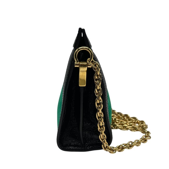 Pochette/Sac bandoulière Gucci toile rayée verte