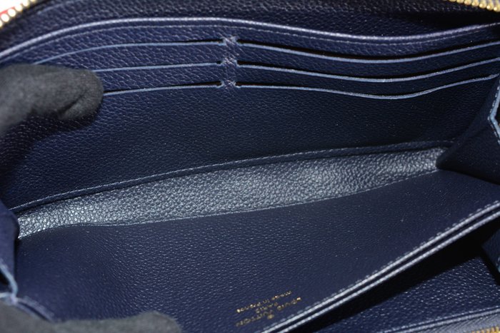 Louis Vuitton Zippy Wallet in Blue Empreinte Leather