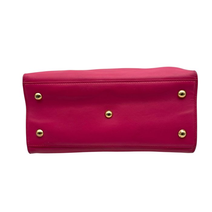Saint Laurent Pink Leather Two-Way Handbag – Gold-Tone Hardware