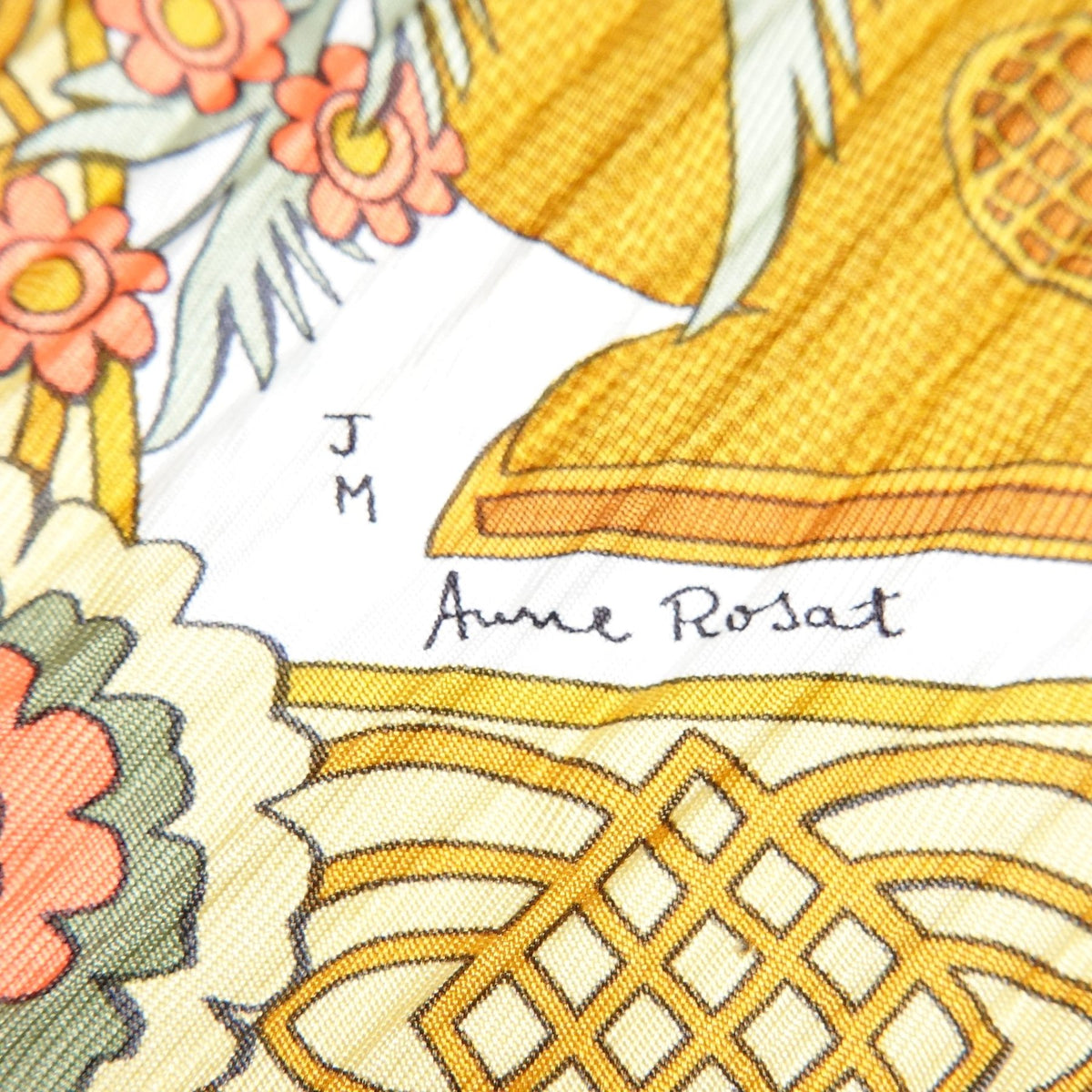Hermès Plissé “Découpages” Silk Scarf by Anne Rosat