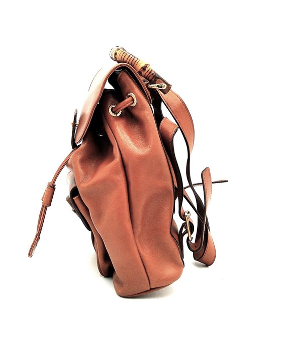 Gucci Bamboo Brown Leather Backpack