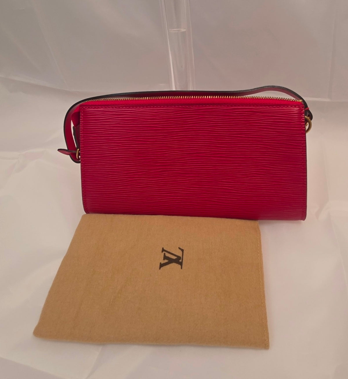Louis Vuitton Castilian Red Epi leather Pochette Accessoire handbag