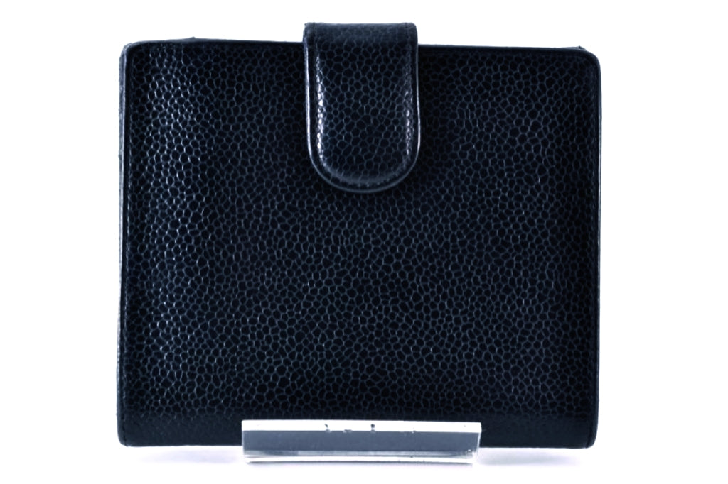Chanel Caviar Leather CC Bi Fold Wallet