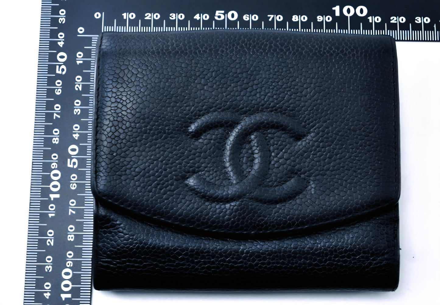 Chanel Caviar Leather CC Bi Fold Wallet